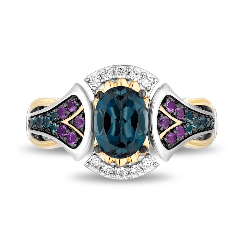 Main Image 4 of Collector's Edition Enchanted Disney The Little Mermaid Multi-Gemstone and Diamond Tamika Ring in Sterling Silver