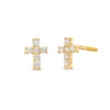 Thumbnail Image 0 of Child's Cubic Zirconia Cross Stud Earrings in 14K Gold