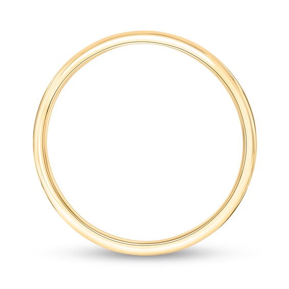 3.0mm Engravable Low Dome Comfort Fit Wedding Band in 14K Gold (1 Line)