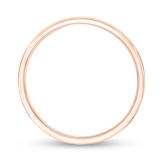 3.0mm Engravable Low Dome Comfort Fit Wedding Band in 14K Rose Gold (1 Line)