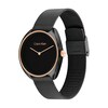 Thumbnail Image 2 of Ladies' Calvin Klein Two-Tone IP Mesh Watch with Black Dial (Model: 25200272)