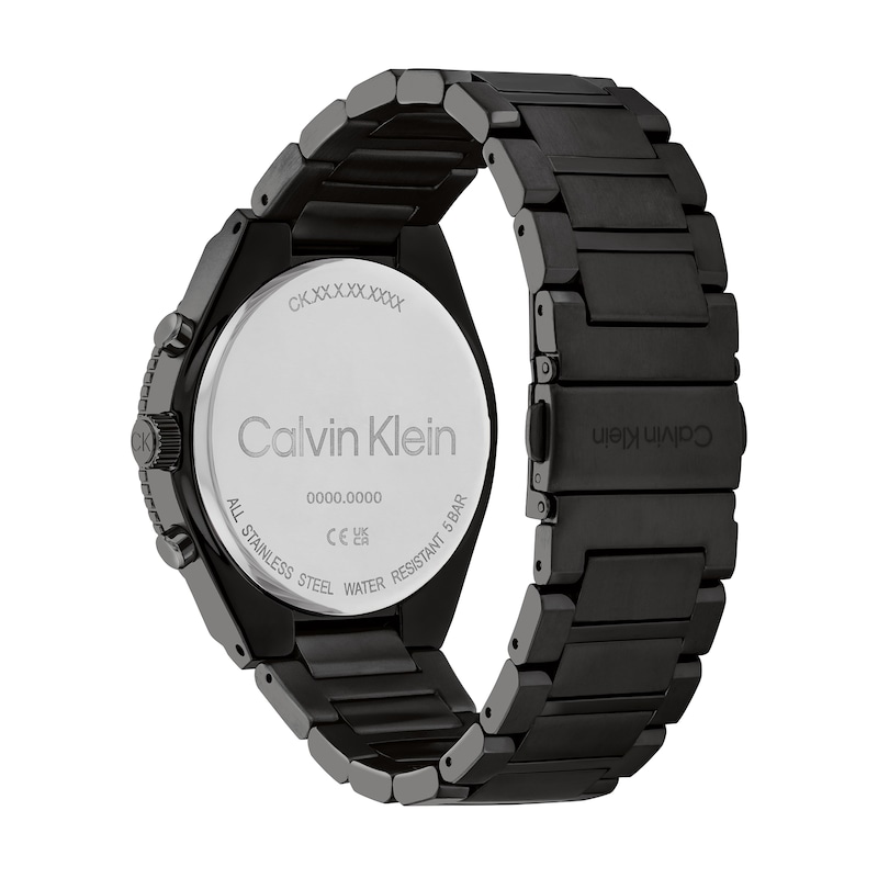 Men's Calvin Klein Black IP Chronograph Watch (Model: 25200303) | Zales