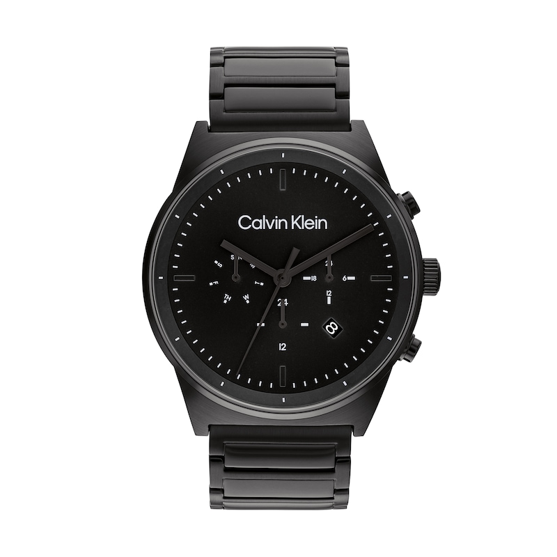 Main Image 1 of Men's Calvin Klein Black IP Chronograph Watch (Model: 25200295)
