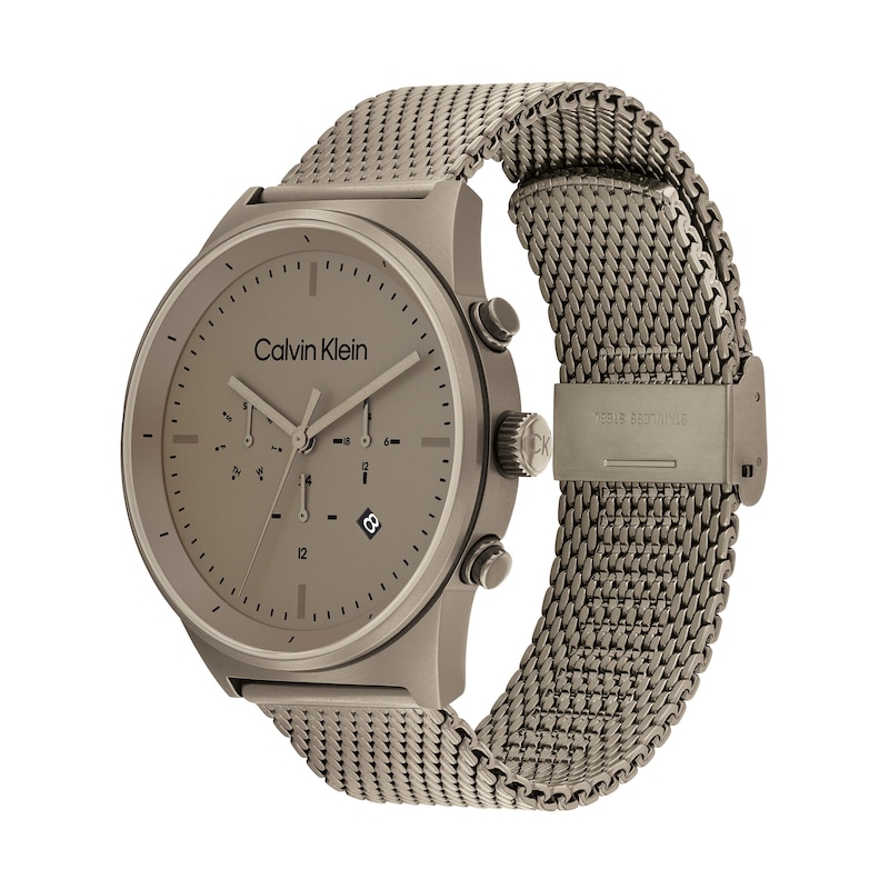 Men's Calvin Klein Grey Mesh Strap Chronograph Watch (Model: 25200297)