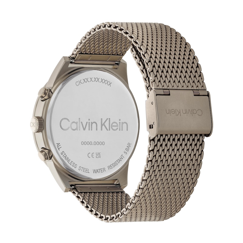 Men's Calvin Klein Grey Mesh Strap Chronograph Watch (Model: 25200297) |  Zales