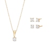 Thumbnail Image 0 of Essentials 1/2 CT. T.W. Diamond Solitaire Pendant and Earrings Set in 10K Gold (J/I3)