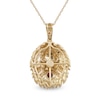 Thumbnail Image 3 of Men's Garnet and Diamond Accent Lion's Head Pendant in 10K Gold - 22"