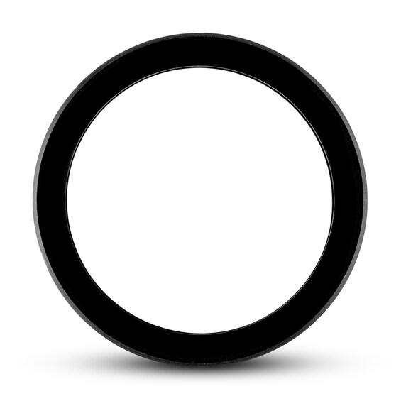 8.0mm Spike Double Row Inlay Band in Black Ion-Plated Tungsten and Titanium