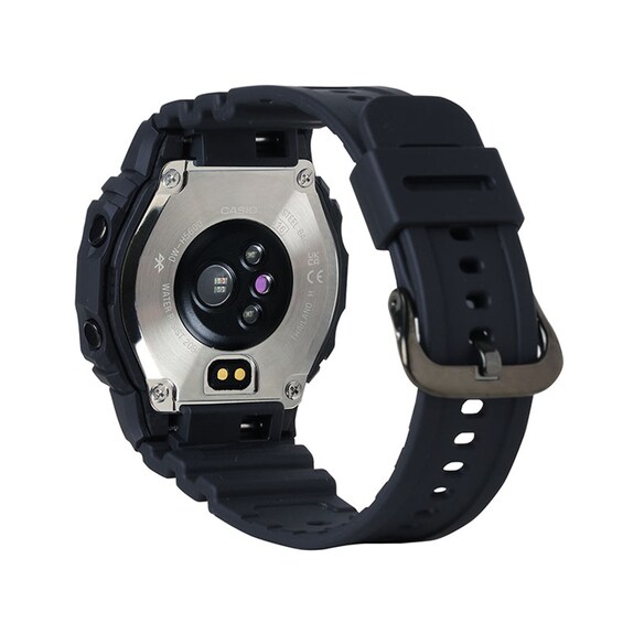 Men's Casio G-Shock Solar Powered Digital Black Resin Strap Watch with Octagonal Black Dial (Model: Dwh5600-1)