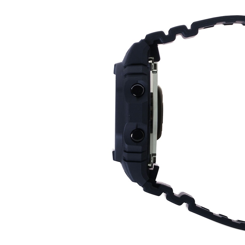 Main Image 3 of Men's Casio G-Shock Solar Powered Digital Black Resin Strap Watch with Octagonal Black Dial (Model: DWH5600-1)