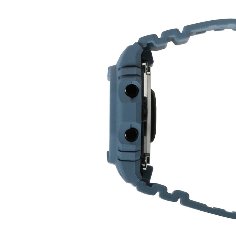 Main Image 3 of Men's Casio G-Shock Solar Powered Digital Blue Resin Strap Watch with Octagonal Black Dial (Model: DWH5600-2)