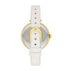 Thumbnail Image 2 of Ladies' Kate Spade Holland Gold-Tone White Leather Strap Watch with Crystal Accent Textured White Dial (Model: KSW1790)