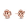 Thumbnail Image 1 of Enchanted Disney Belle 1/6 CT. T.W. Diamond Rose Stud Earrings in 10K Rose Gold