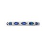 Thumbnail Image 4 of Vera Wang Love Collection Sideways Marquise Blue Sapphire Seven Stone Band in 14K White Gold