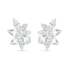 Thumbnail Image 2 of Marquise and Pear-Shaped White Lab-Created Sapphire Cluster Stud Earrings in Sterling Silver