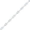 Thumbnail Image 1 of Multi-Shaped White Lab-Created Sapphire Station Bracelet in Sterling Silver - 7.25"