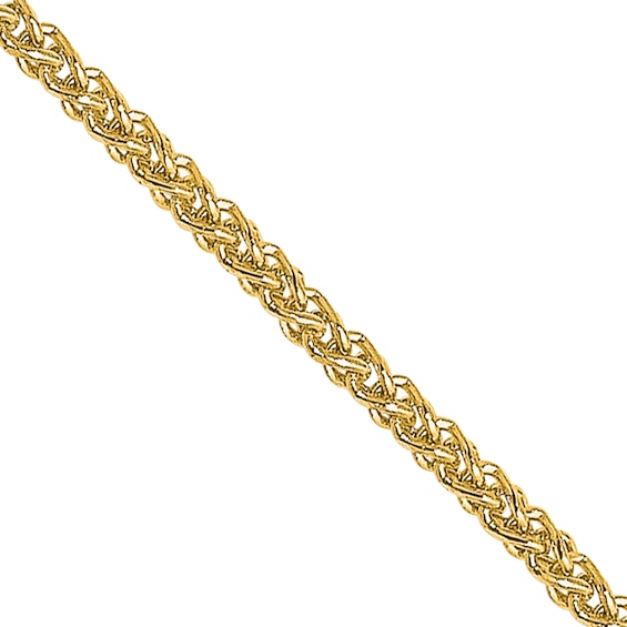 1.0mm Diamond-Cut Spiga Chain Necklace in 18K Gold - 16"