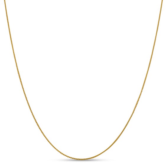 1.0mm Diamond-Cut Spiga Chain Necklace in 18K Gold - 24"