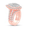 Thumbnail Image 2 of 4-3/4 CT. T.W. Certified Pear Lab-Created Multi-Diamond Bridal Set in 14K Rose Gold (F/SI2)