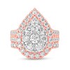 Thumbnail Image 3 of 4-3/4 CT. T.W. Certified Pear Lab-Created Multi-Diamond Bridal Set in 14K Rose Gold (F/SI2)