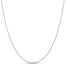 1.0mm Diamond-Cut Spiga Chain Necklace in 18K White Gold - 20"
