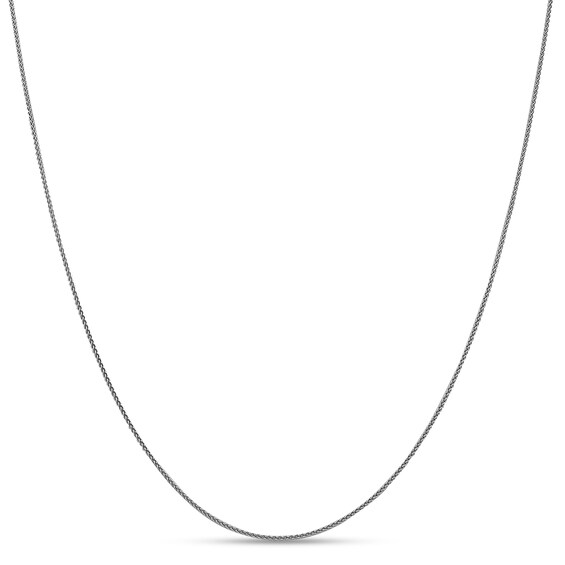 1.0mm Diamond-Cut Spiga Chain Necklace in 18K White Gold - 24"