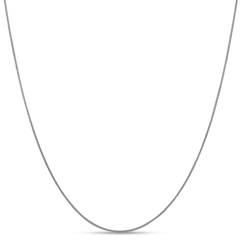 Main Image 1 of 1.0mm Diamond-Cut Spiga Chain Necklace in 18K White Gold - 24"
