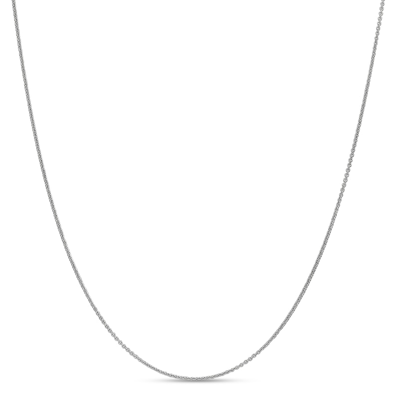 Main Image 1 of 1.15mm Diamond-Cut Cable Chain Necklace in 18K White Gold - 16"