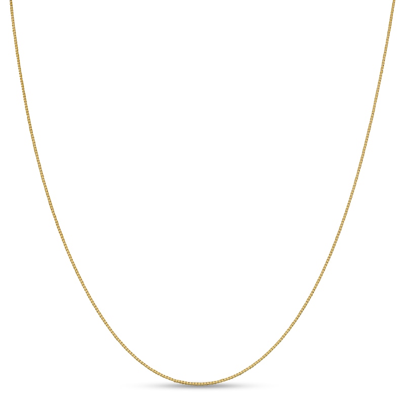 Main Image 1 of 0.7mm Box Chain Necklace in 18K Gold - 24"