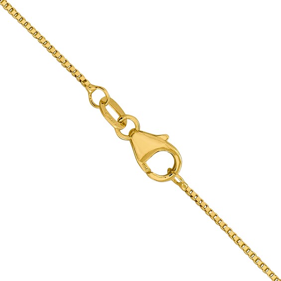 0.7mm Box Chain Necklace in 18K Gold - 24"