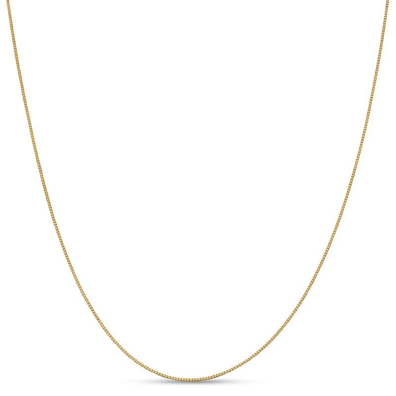 Main Image 1 of 0.9mm Box Chain Necklace in 18K Gold - 16"