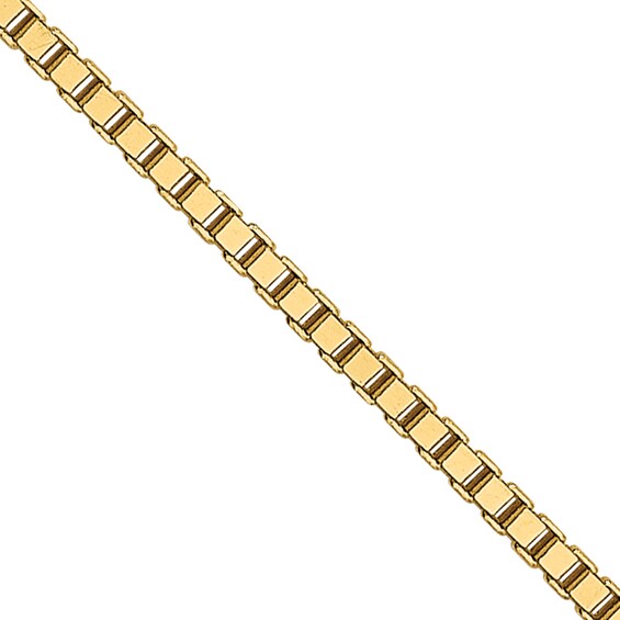 0.9mm Box Chain Necklace in 18K Gold - 24"