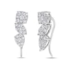 Thumbnail Image 1 of 3/4 CT. T.W. Marquise, Pear and Cushion Multi-Diamond Crawler Stud Earrings in 10K White Gold