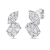 Thumbnail Image 1 of 1 CT. T.W. Marquise and Oval Multi-Diamond Stud Earrings in 10K White Gold
