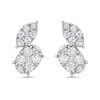 Thumbnail Image 2 of 1 CT. T.W. Marquise and Oval Multi-Diamond Stud Earrings in 10K White Gold