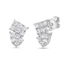Thumbnail Image 1 of 1 CT. T.W. Pear and Emerald Multi-Diamond Stud Earrings in 10K White Gold