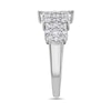Thumbnail Image 2 of 1 CT. T.W. Marquise, Oval and Emerald Multi-Diamond Alternating Ring in 10K White Gold