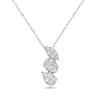 Thumbnail Image 1 of 1 CT. T.W. Marquise, Oval and Pear Multi-Diamond Three Stone Pendant in 10K White Gold