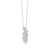 Thumbnail Image 2 of 1 CT. T.W. Marquise, Oval and Pear Multi-Diamond Three Stone Pendant in 10K White Gold
