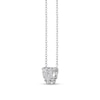 Thumbnail Image 3 of 1-1/2 CT. T.W. Emerald, Oval and Pear Multi-Diamond Necklace in 10K White Gold