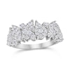 Thumbnail Image 1 of 1 CT. T.W. Marquise and Pear Multi-Diamond Zig-Zag Ring in 10K White Gold