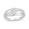 Thumbnail Image 1 of 1/4 CT. T.W. Diamond Rolling Waves Ring in 10K White Gold