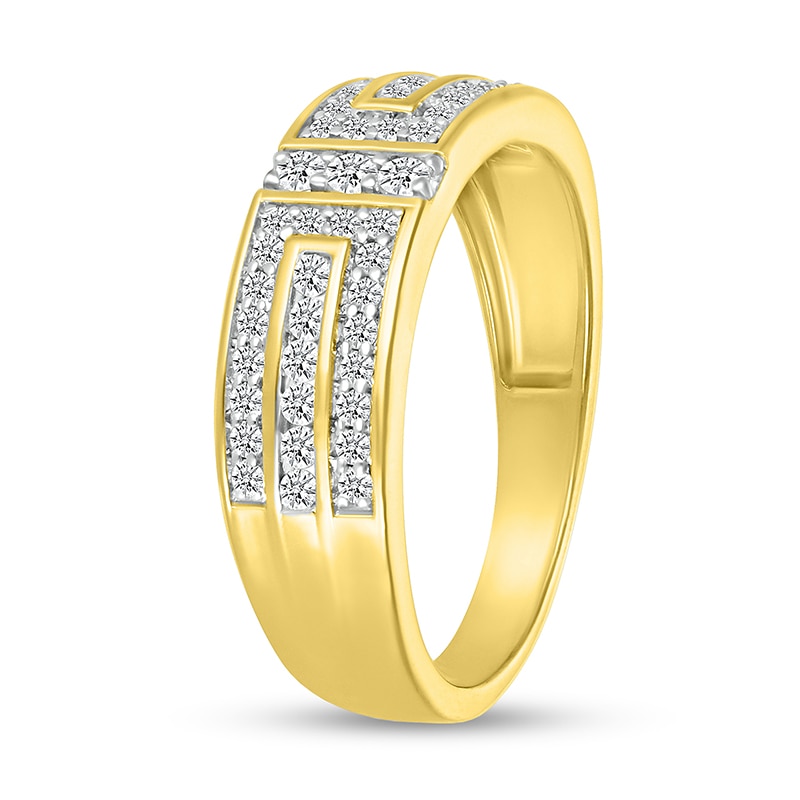 Main Image 2 of 1/2 CT. T.W. Diamond Brick Ring in 10K Gold