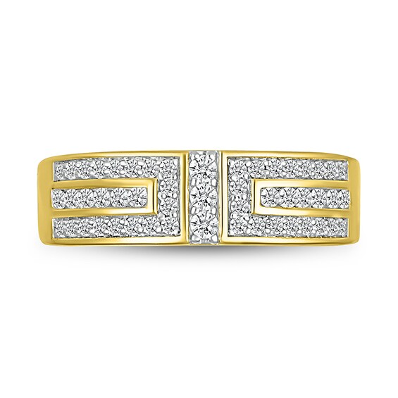 1/2 CT. T.w. Diamond Brick Ring in 10K Gold