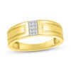 Thumbnail Image 1 of 1/10 CT. T.W. Diamond Linear Double Row Ring in 10K Gold