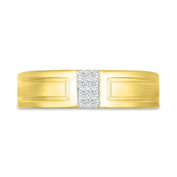 1/10 CT. T.w. Diamond Linear Double Row Ring in 10K Gold