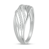 Thumbnail Image 2 of Men's 1/4 CT. T.W. Diamond Rolling Waves Ring in 10K White Gold