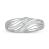Thumbnail Image 3 of Men's 1/4 CT. T.W. Diamond Rolling Waves Ring in 10K White Gold