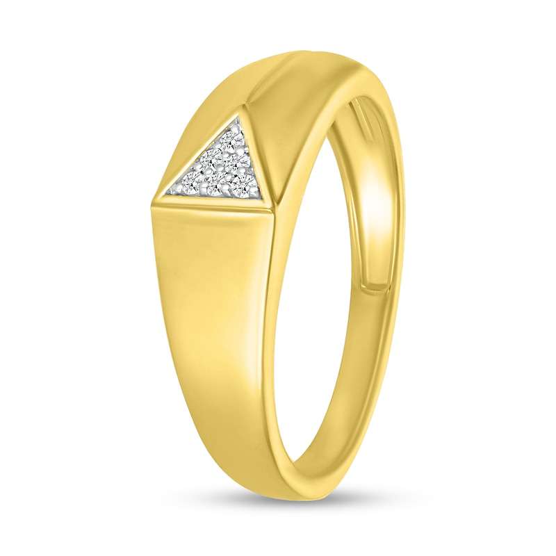 Main Image 1 of 1/20 CT. T.W. Triangle Multi-Diamond Ring in 10K Gold