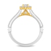 Thumbnail Image 3 of Enchanted Disney Jasmine 5/8 CT. T.W. Diamond Flower Engagement Ring in 14K Two-Tone Gold